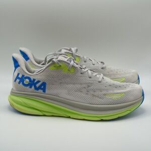 Hoka One One Clifton 9 Running Shoes Mens Size 12 Gray Wide Sneakers Athletic